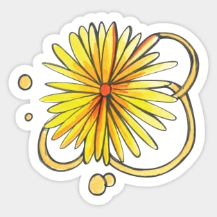 Yellow flower Sticker